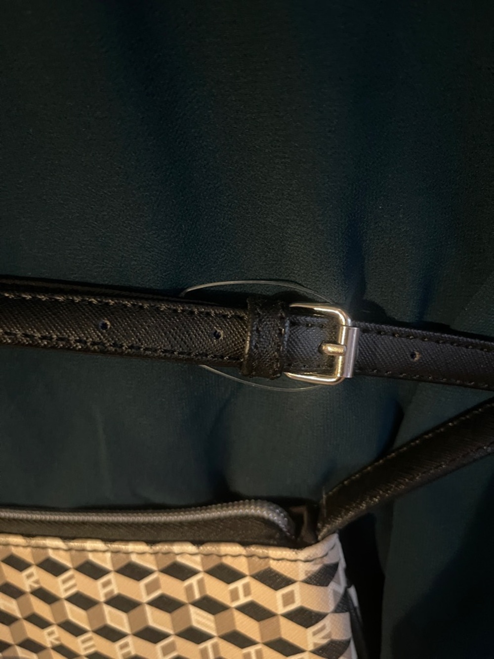 Kenneth Cole Reaction Black & Cream Patterned Crossbody - Picture 8 of 8